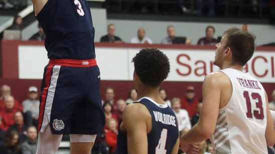 Petrusev scores to lead No. 2 Gonzaga past Santa Clara 87-72