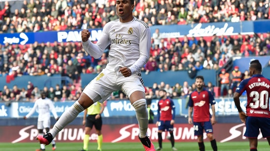 Madrid routs Osasuna 4-1 to stay ahead in Spanish league