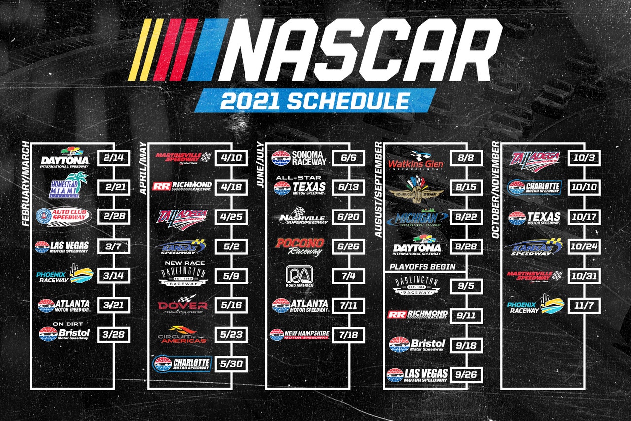 Nascar Race Schedule 2024 Usa - Jeanne Corabella