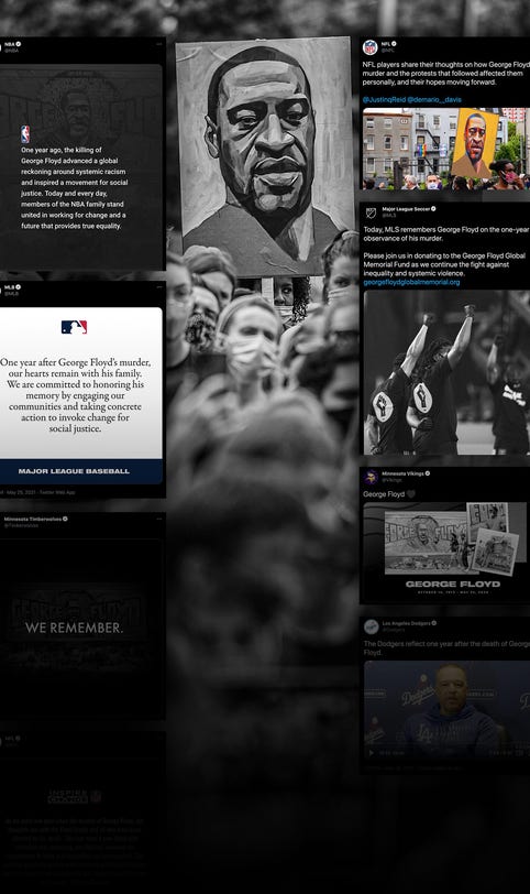 Sports world remembers George Floyd one year after his death
