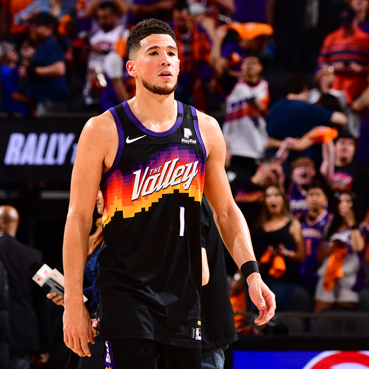 Devin booker 2021 phoenix suns playoffs rally the valley city