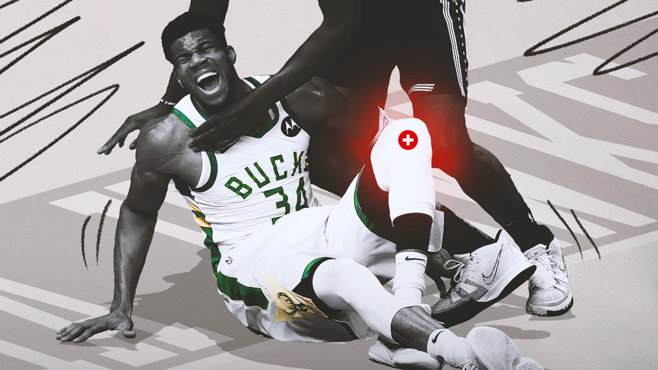 Giannis Antetokounmpo's knee injury leaves Bucks-Hawks series in limbo after Game 4
