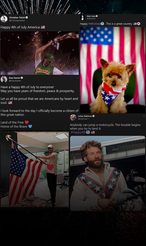 The sports world celebrates Fourth of July