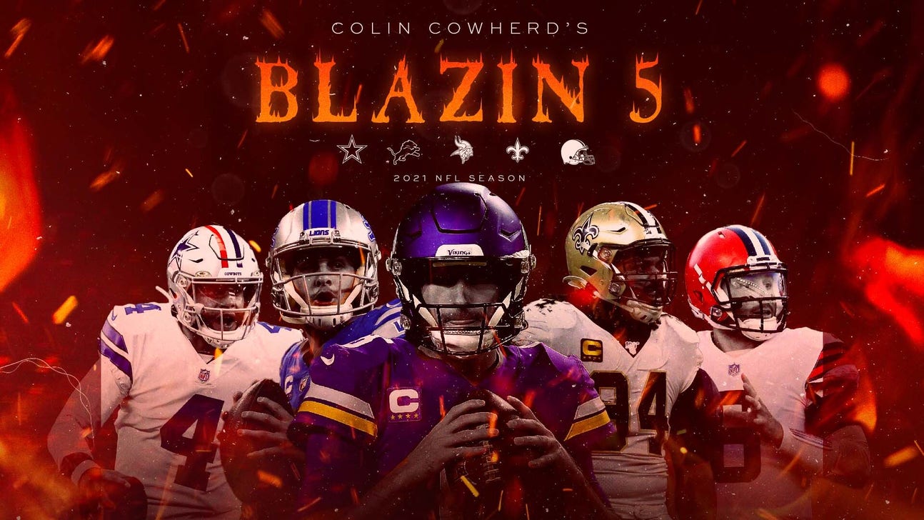 Colin Cowherd's Blazin' 5 NFL picks for Week 10, including Cowboys, Lions, Vikings