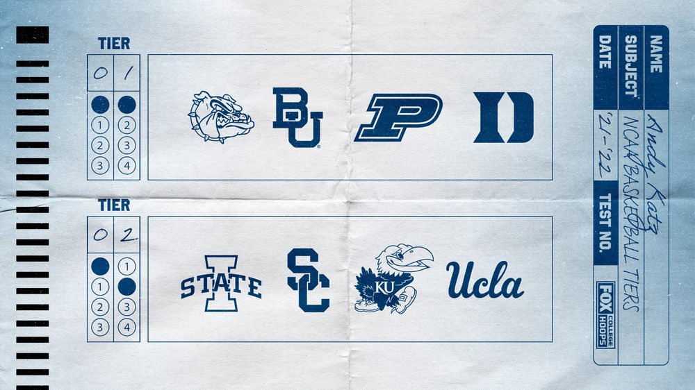 Baylor, Duke, Purdue and Gonzaga sit atop Andy Katz's Tiers