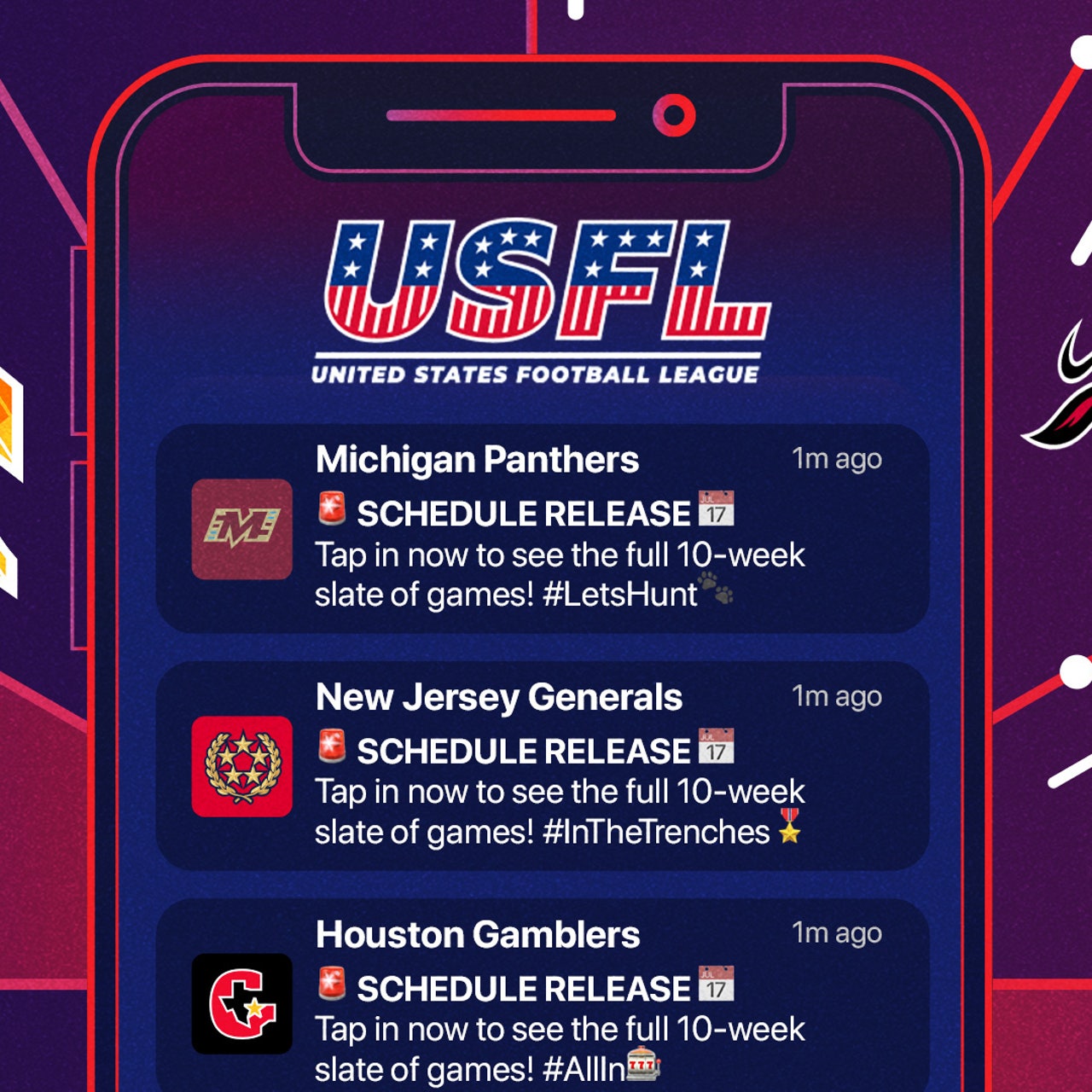 usfl schedule full 2022 week by week matchups fox sports