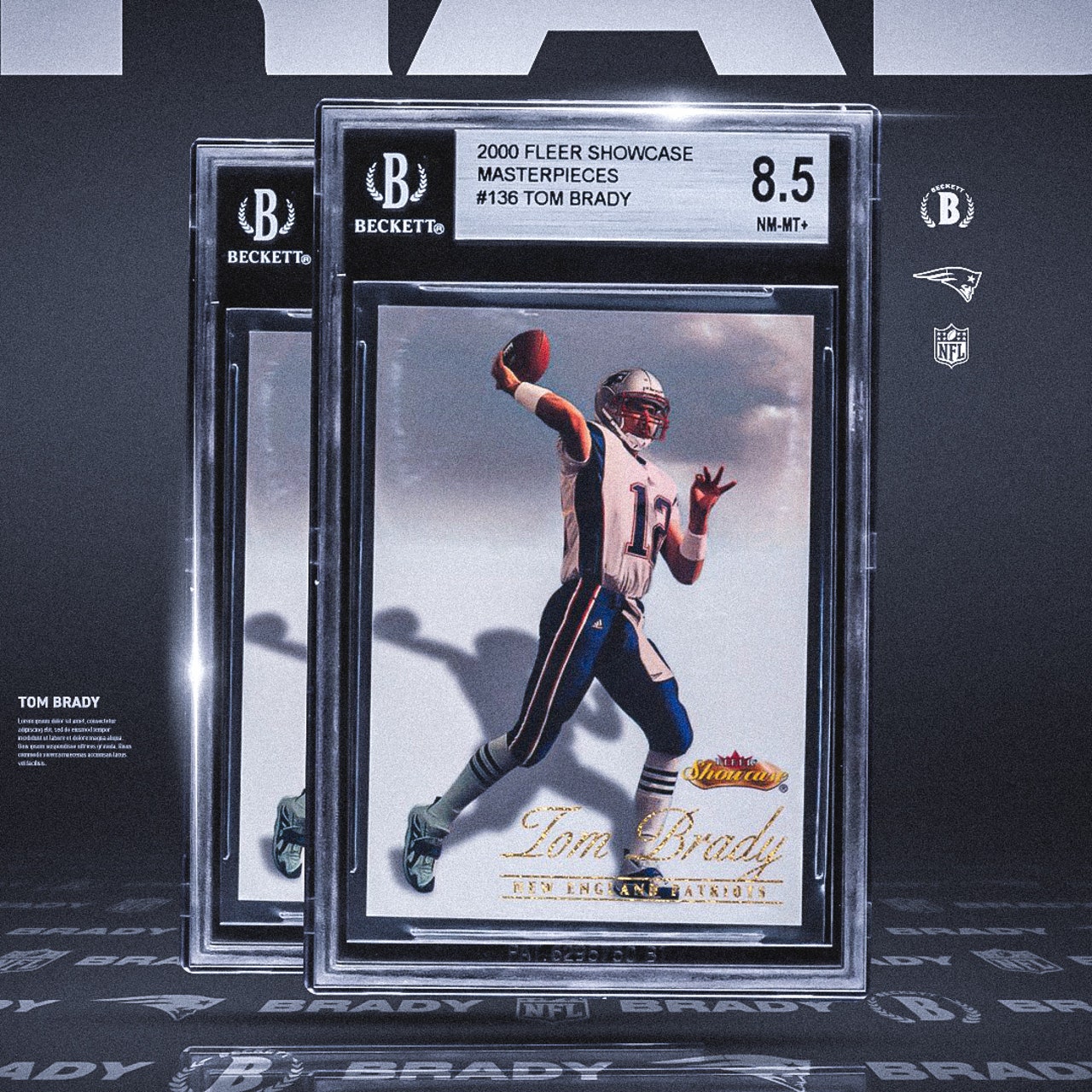 Tom Brady's second 1-of-1 rookie card sells for $396K at auction