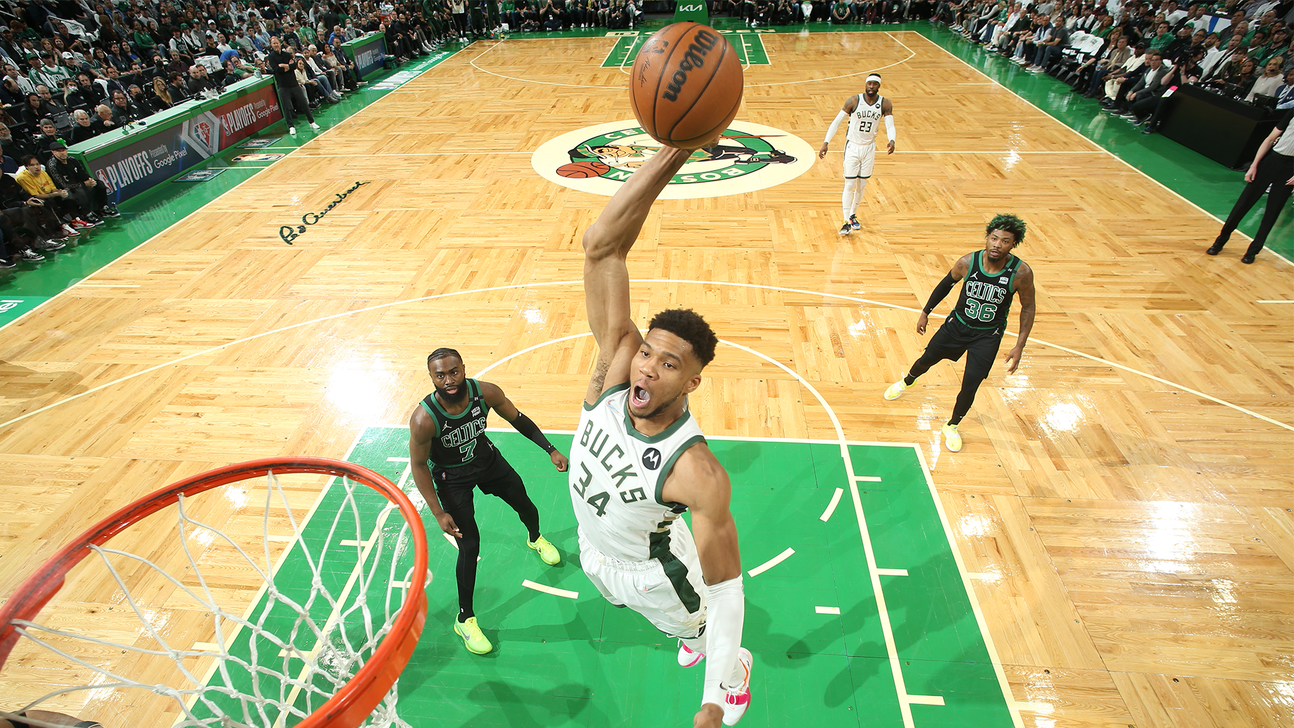 Giannis' triple-double helps Bucks beat Celtics in Game 1