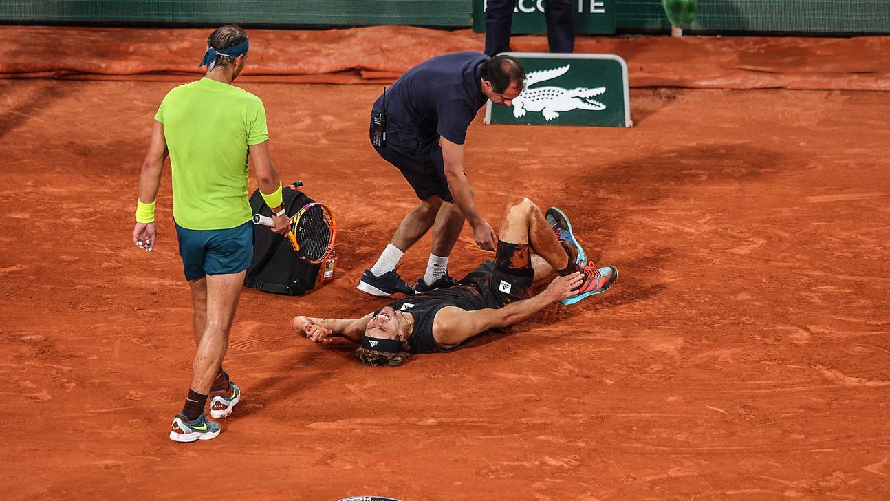 Nadal reaches French Open final after Zverev is injured