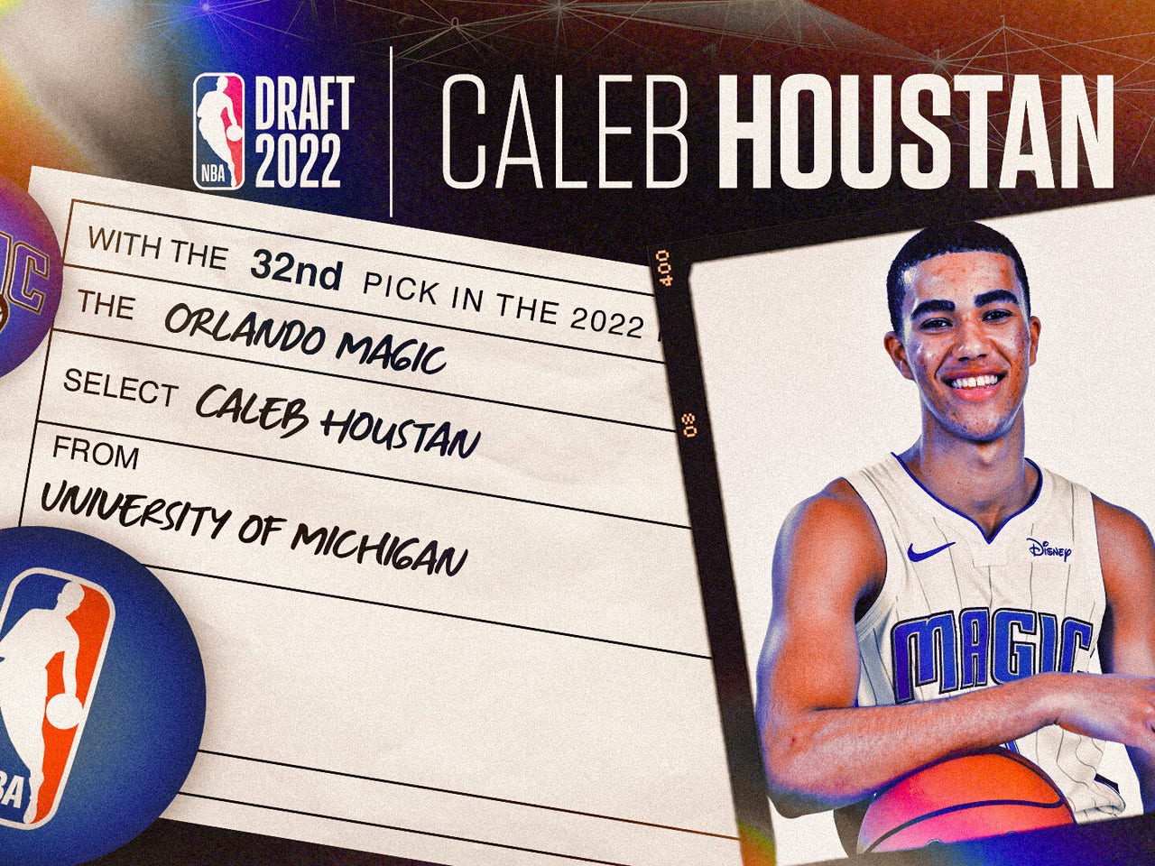 Orlando Magic Select Caleb Houstan in Second Round (32nd overall) of 2022 NBA  Draft