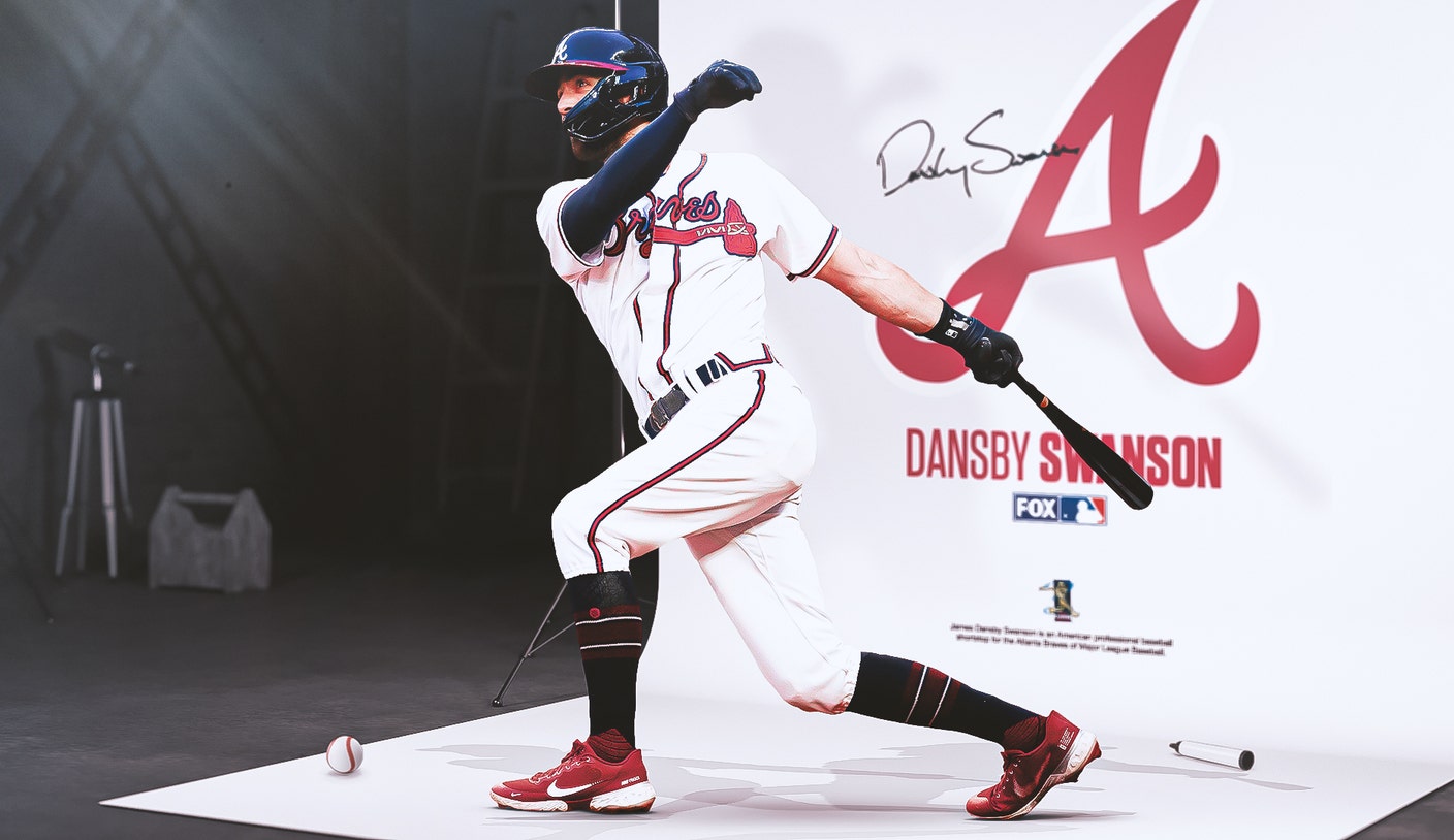 Fan Made Braves No.7 Dansby Swanson Baseball Jersey Hot Can Custom