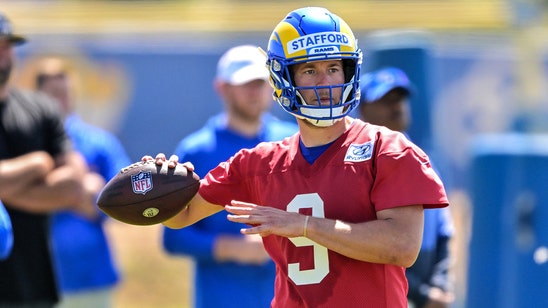 Rams' Matthew Stafford tests elbow in first practice