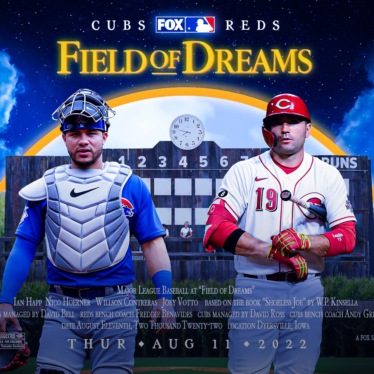 reds and cubs field of dreams uniforms