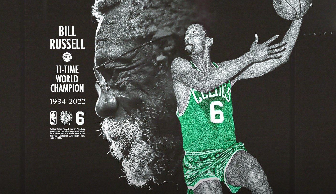 Bill Russell, American basketball player who played for the Boston