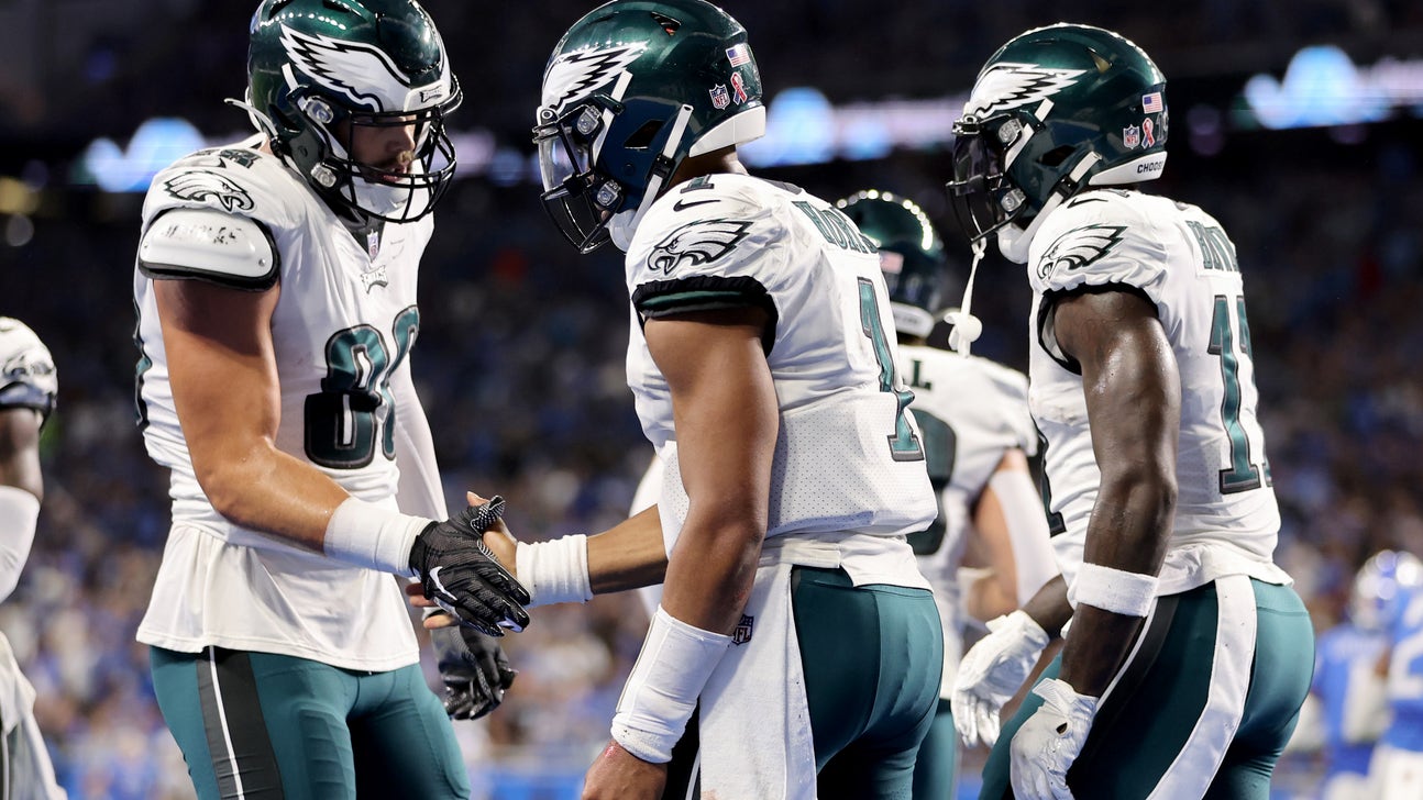 A.J. Brown-Jalen Hurts pairing off to a great start in win over Lions