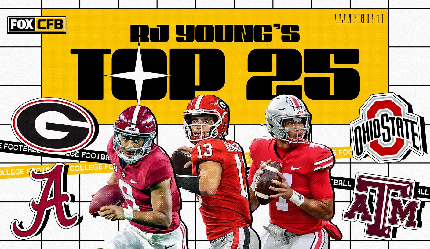 Georgia moves to No. 1, Florida and Michigan jump in RJ's Week 2 Top 25