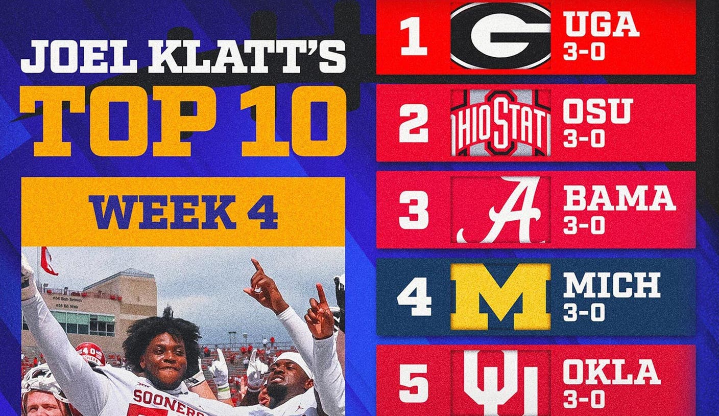 Oklahoma ascends, USC slips in Joel Klatt's top 10