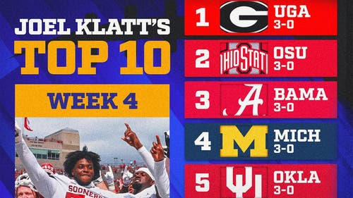 NEXT Trending Image: Oklahoma ascends, USC slips in Joel Klatt's top 10
