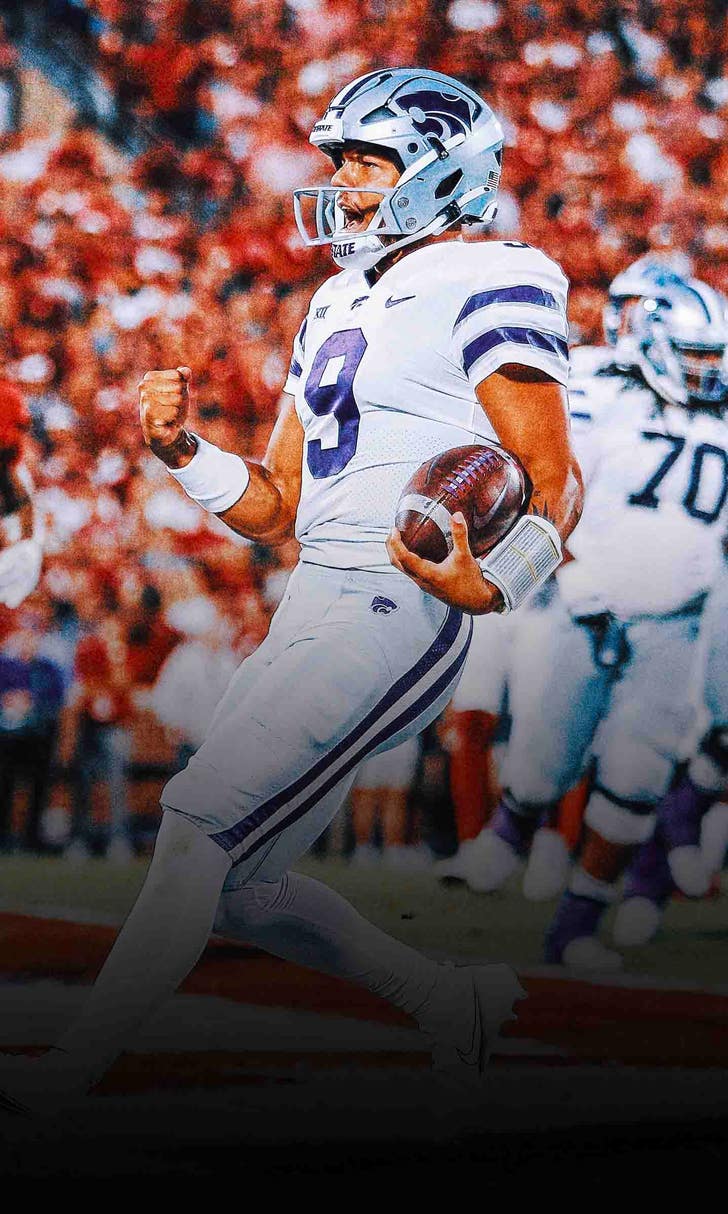 Kansas State leads No. 6 Oklahoma the whole way in 41-34 win