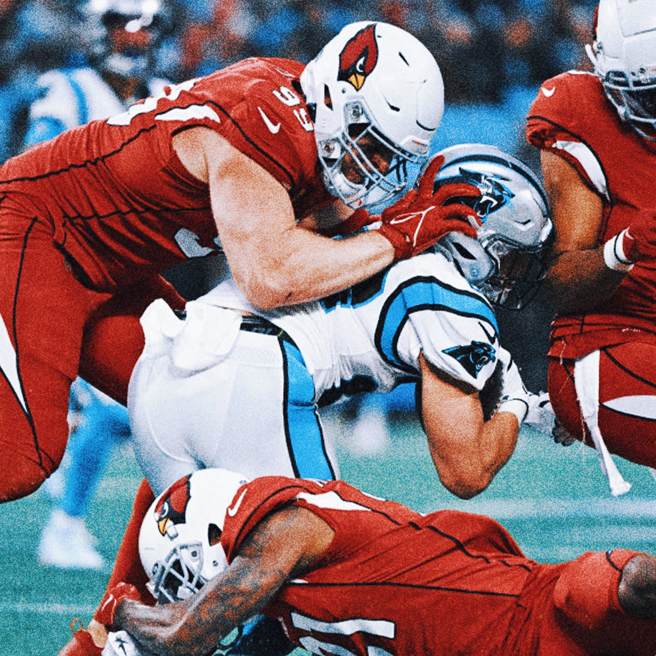 J J Watt Plays After Heart Procedure Leads Cardinals To Win Over Panthers Fox Sports