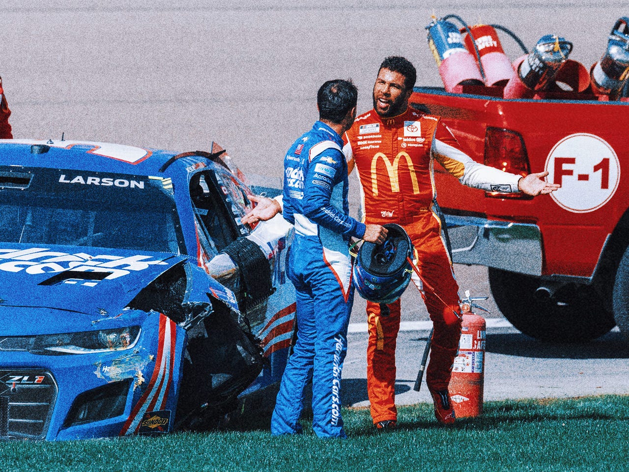 Bubba Wallace suspended one race for intentionally wrecking Kyle Larson | FOX Sports