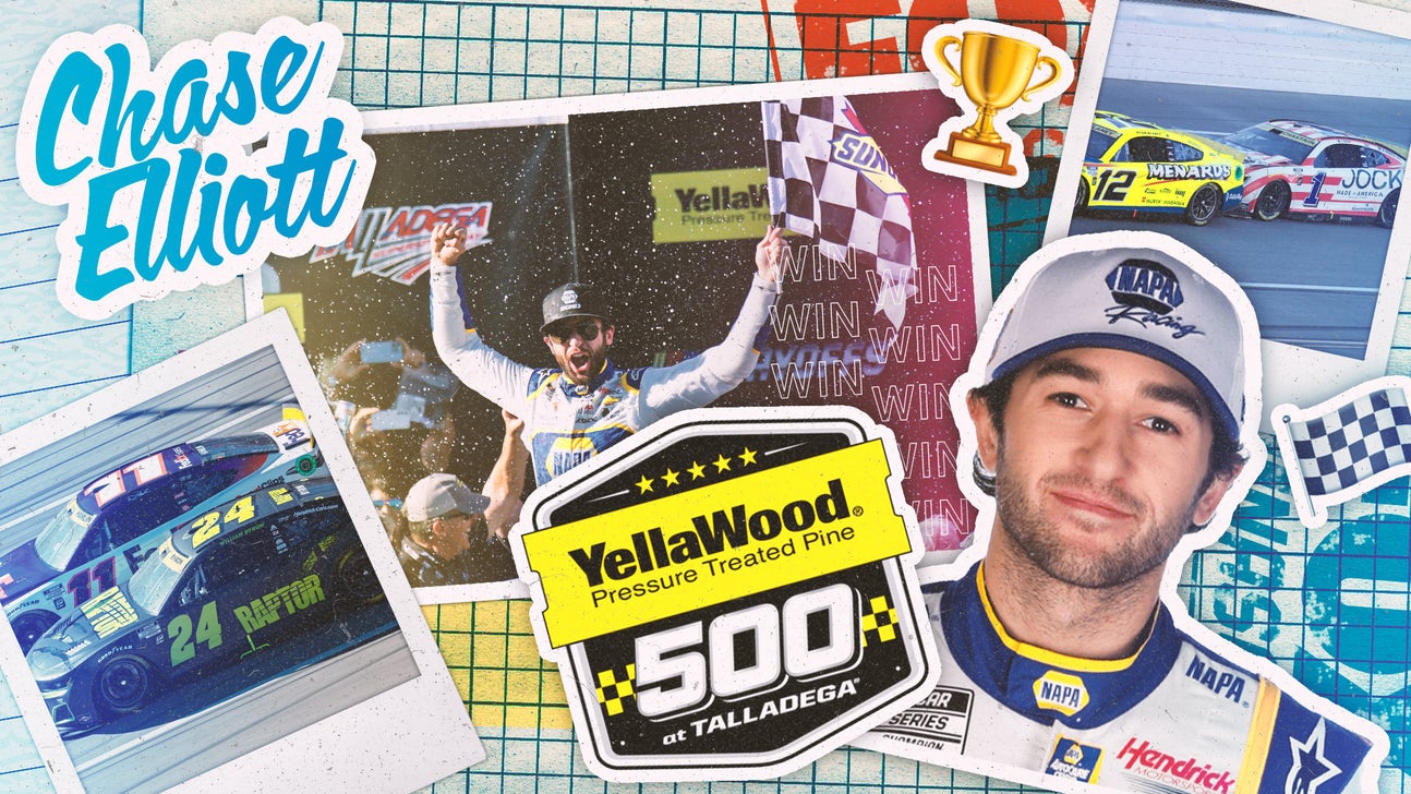 Chase Elliott passes Ryan Blaney at Talladega to advance to Round of 8