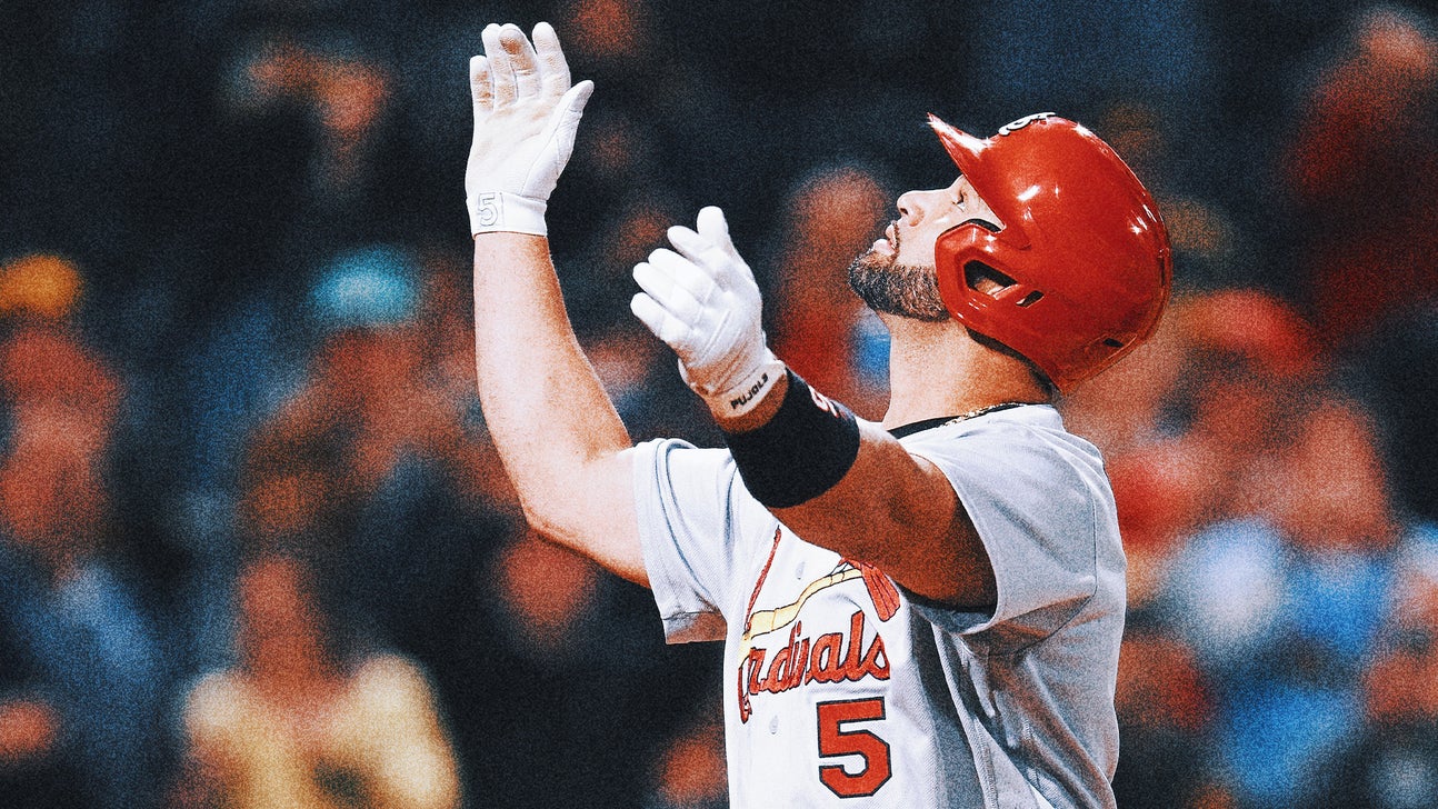 Pujols hits 703rd home run, passes Babe Ruth for 2nd in RBIs