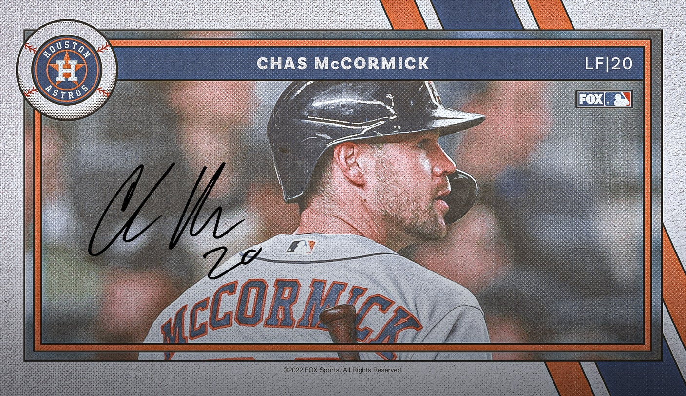 Chas McCormick Houston Astros Men's Orange Roster Name & Number T