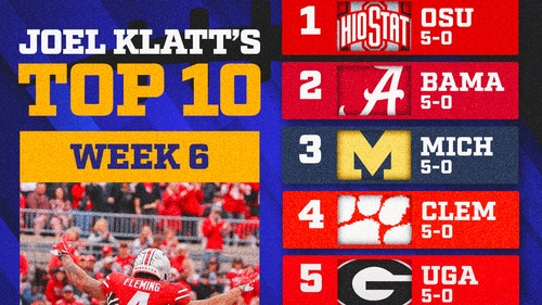 NEXT Trending Image: Ohio State takes top spot, Georgia falls in Joel Klatt's top 10 rankings