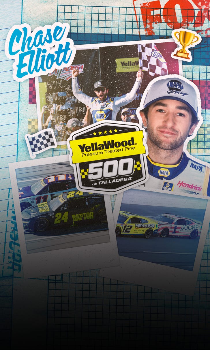 Chase Elliott passes Ryan Blaney at Talladega to advance to Round of 8