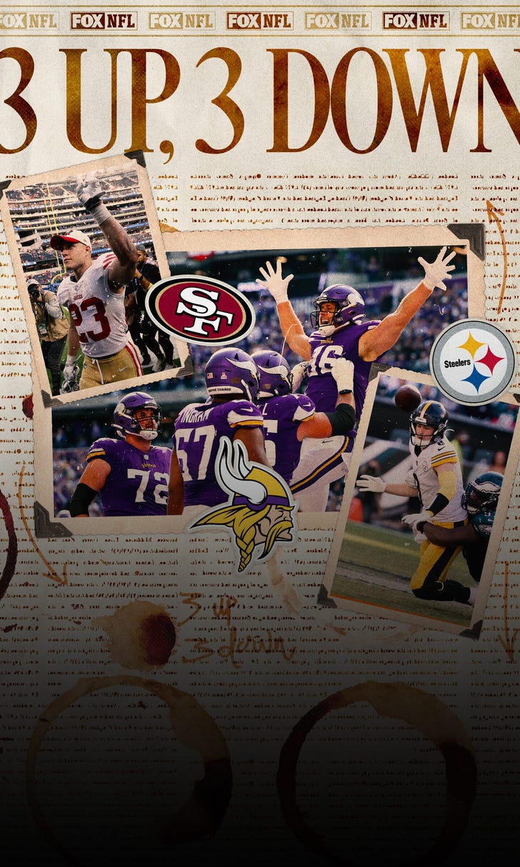 McCaffrey does it all; Vikings are legit; Steelers are a mess: 3 up, 3 down