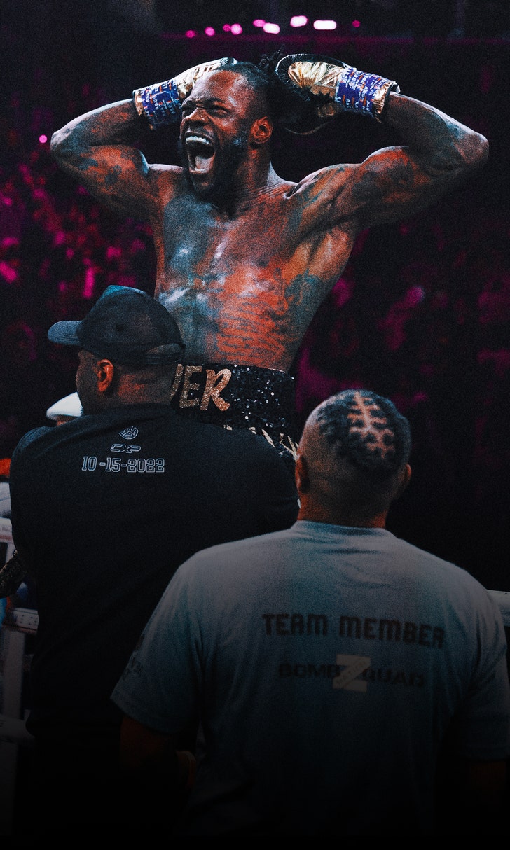 Deontay Wilder floors Robert Helenius in first round