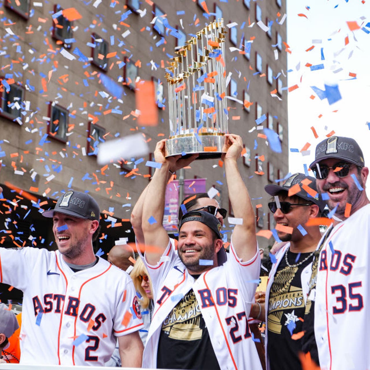Fans celebrate Houston Astros' World Series win with parade, SiouxlandProud, Sioux City, IA