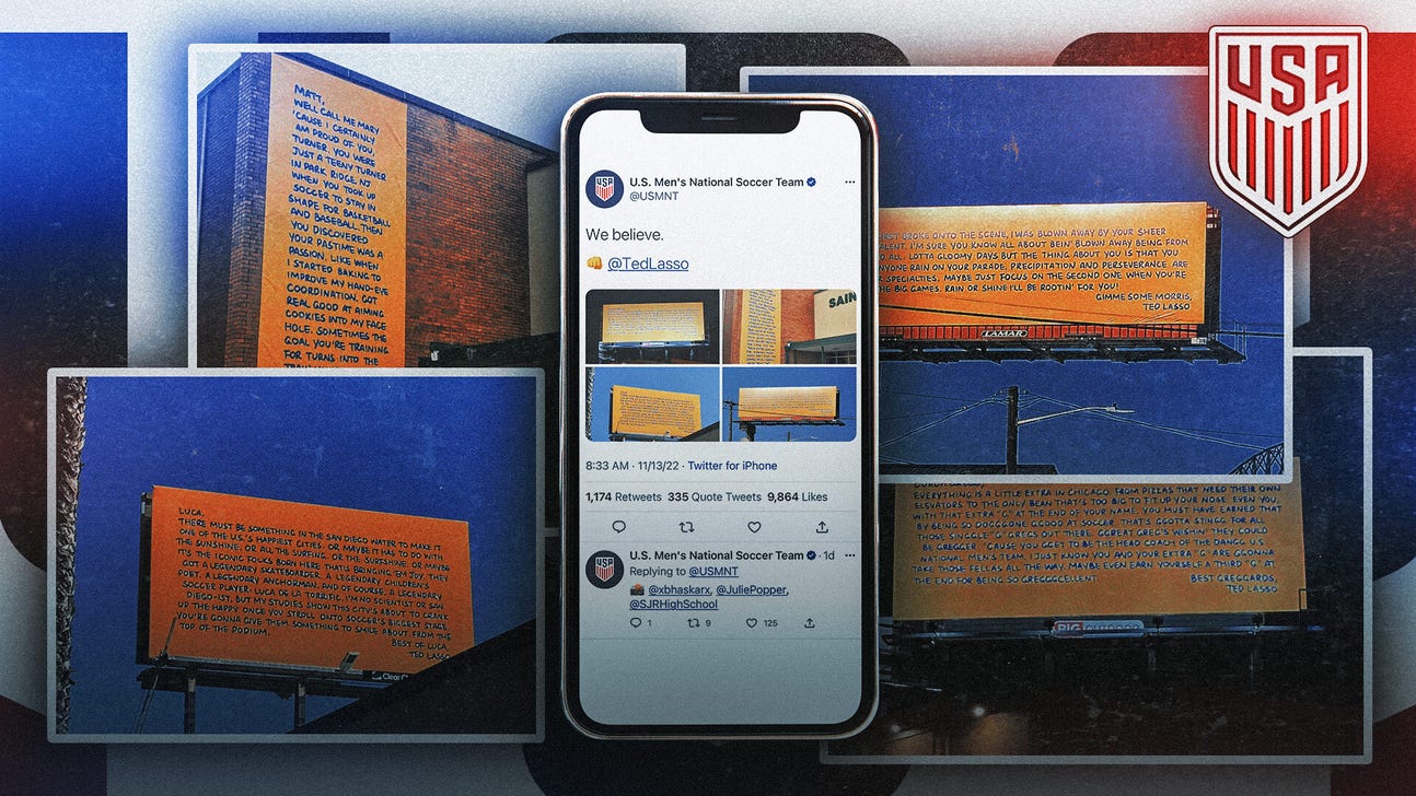 USMNT members honored with 'Ted Lasso' billboards in hometowns