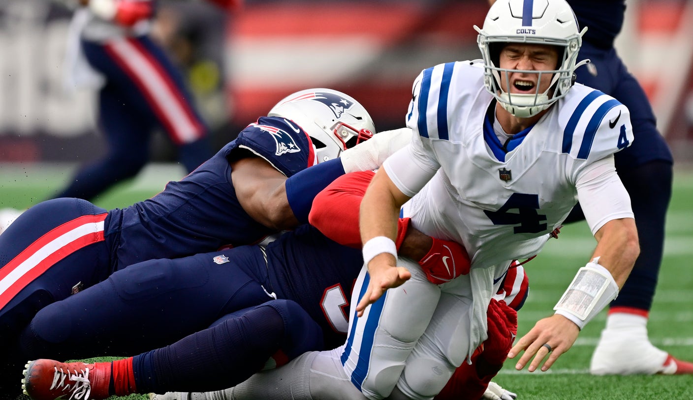 Patriots defense continues to ascend, sacking Colts' Sam Ehlinger