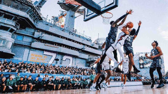 Gonzaga tops Michigan State in one-of-a-kind setting aboard USS Abraham Lincoln