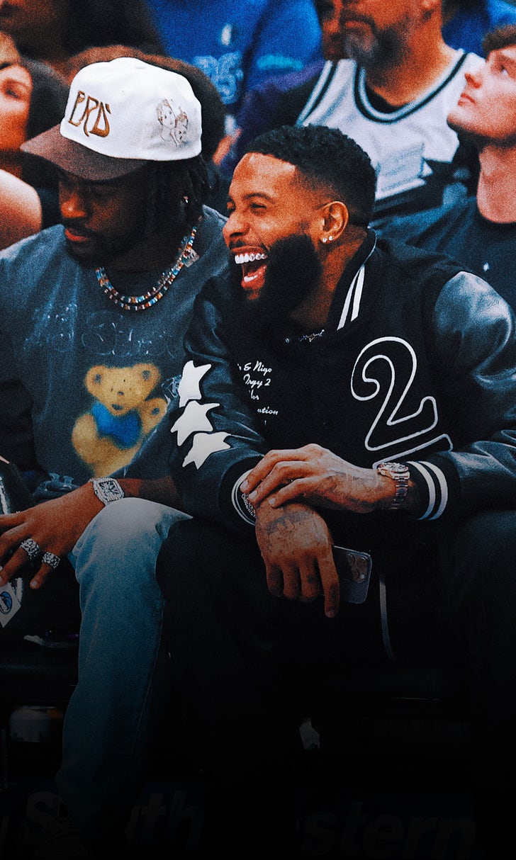 Odell Beckham Jr. attends Mavericks game with Cowboys' Micah Parsons, Trevon Diggs