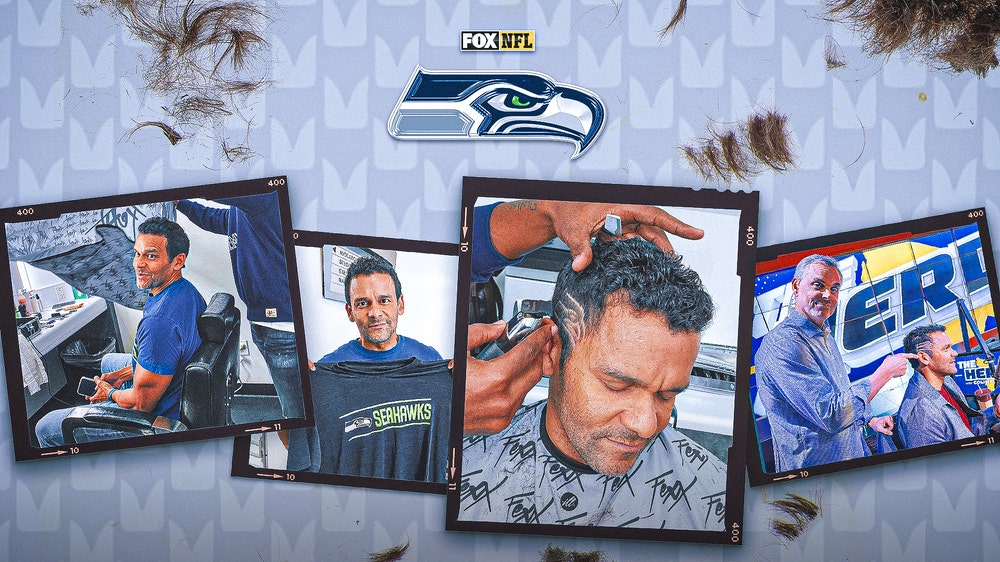 Jason McIntyre follows through on bet, gets Seahawks logo shaved into hair