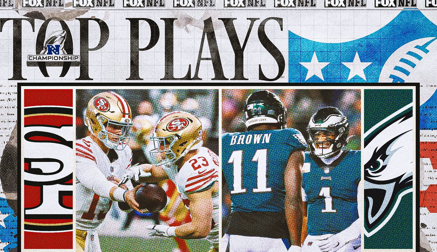 Eagles vs. 49ers 2023 playoff game coverage and Philadelphia player posters