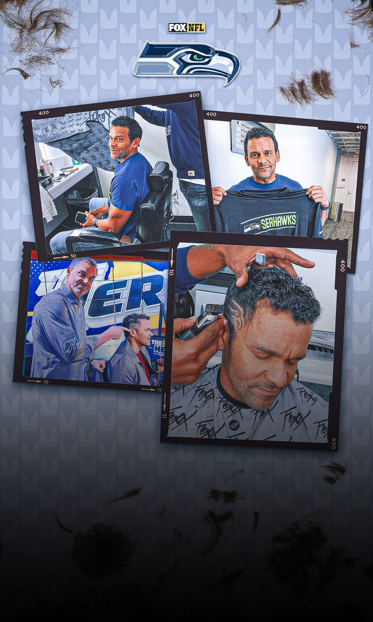 Jason McIntyre follows through on bet, gets Seahawks logo shaved into hair
