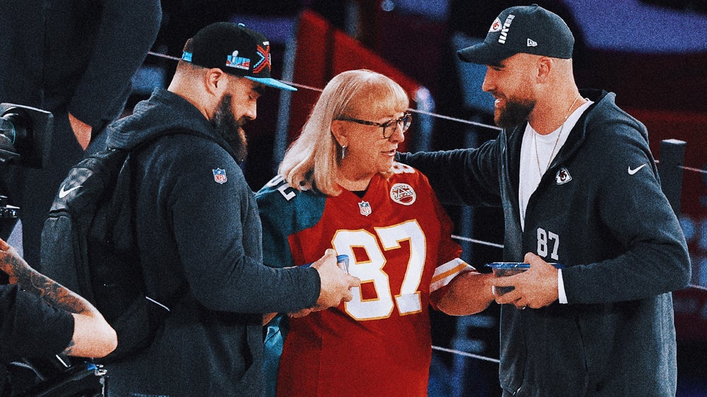 Kelce brothers one-up each other at Super Bowl LVII Opening Night