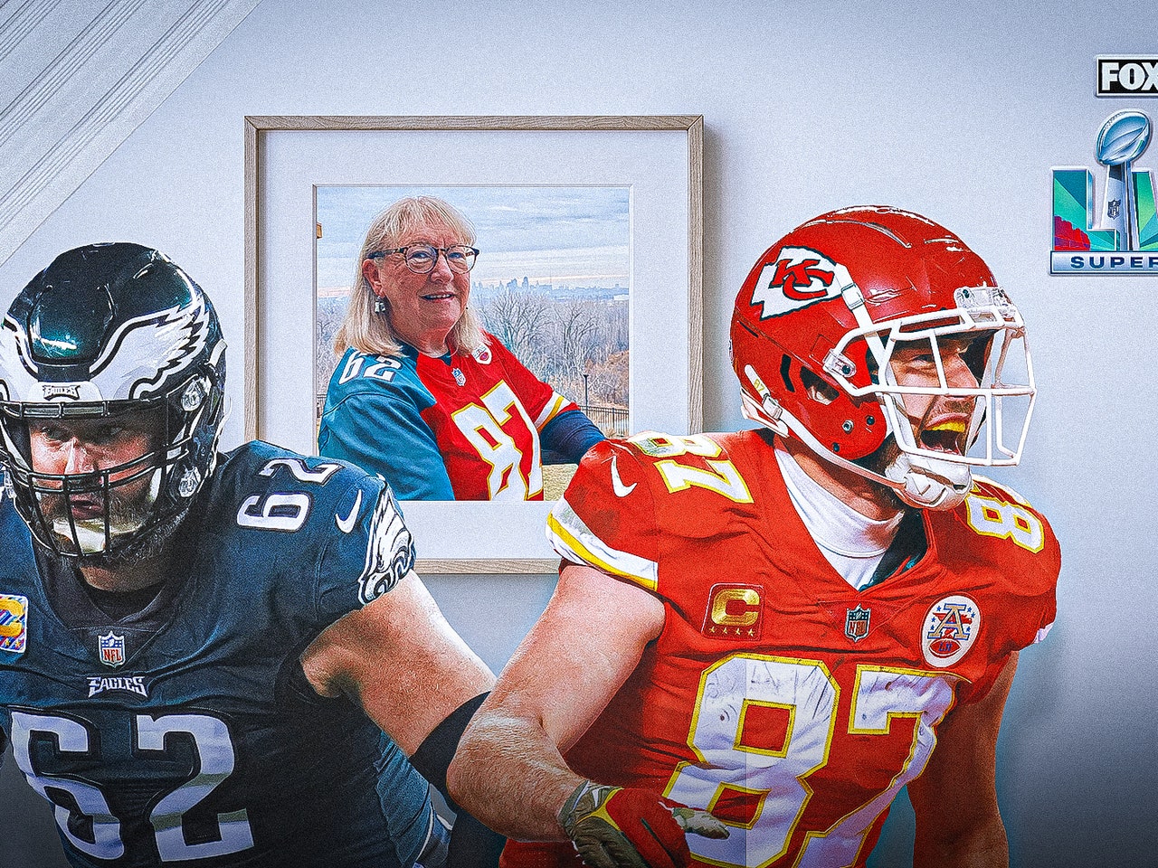 Super Bowl 2023: Mama Kelce's split Eagles-Chiefs jacket designed