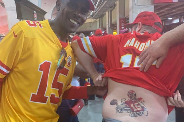 Some Chiefs Fan Got a Patrick MahomesAndy Reid Mandalorian Tattoo and  its Amazing