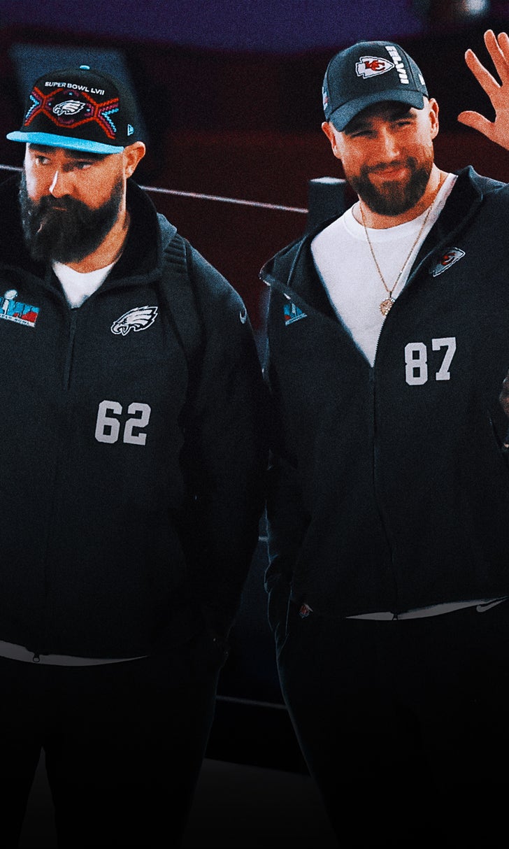 Kelce brothers one-up each other at Super Bowl LVII Opening Night