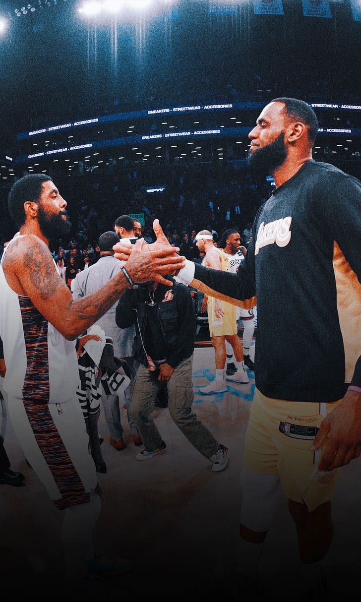 LeBron James on whether Kyrie Irving can help Lakers: 'Duh'