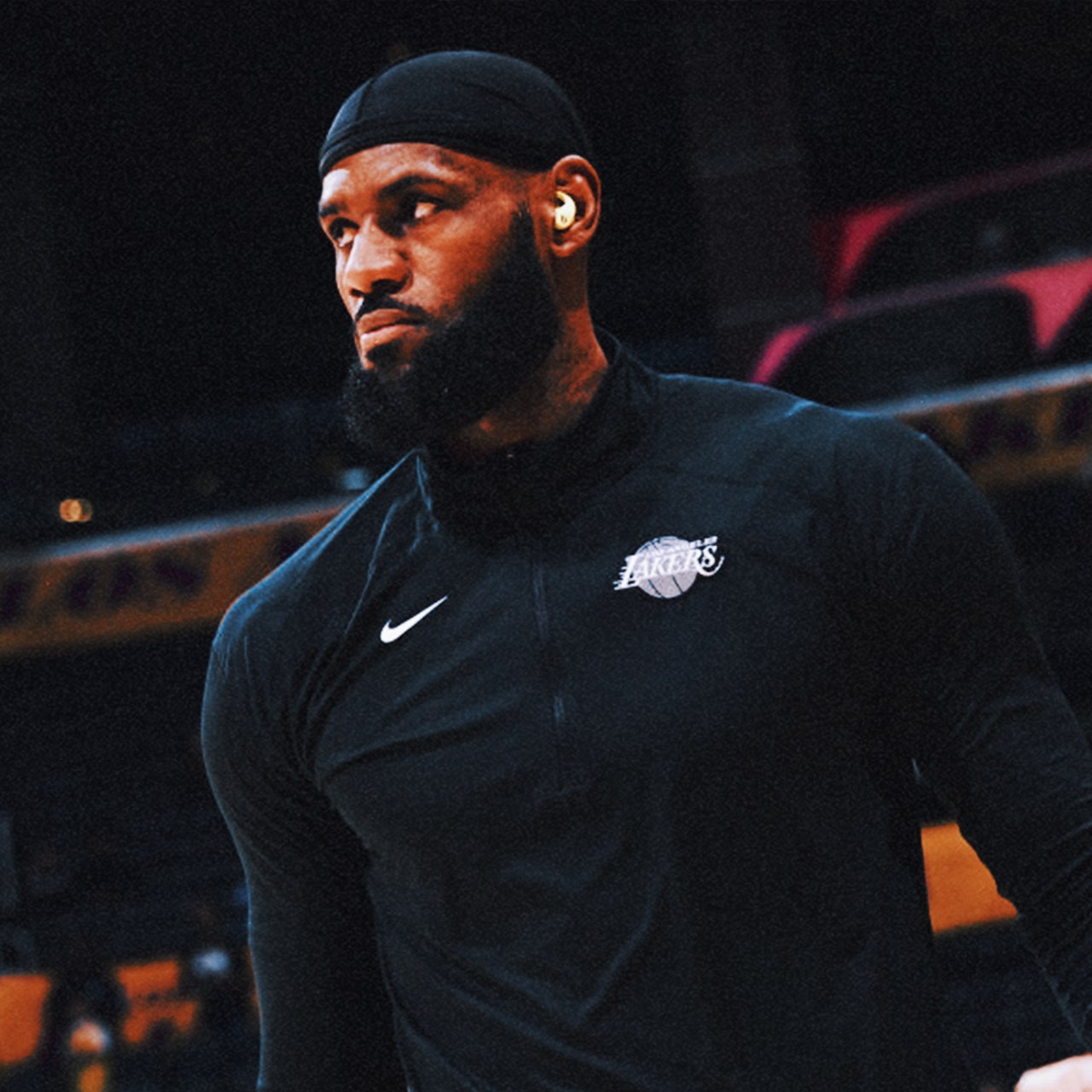 Lakers black 2025 warm up hoodie