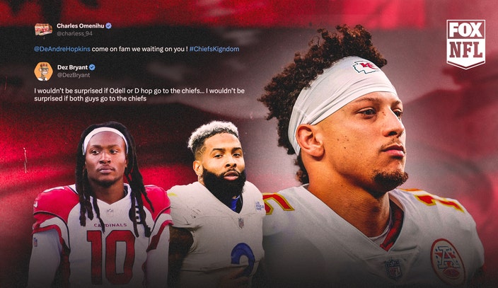 Patrick Mahomes likes tweets suggesting OBJ, DeAndre Hopkins join Chiefs