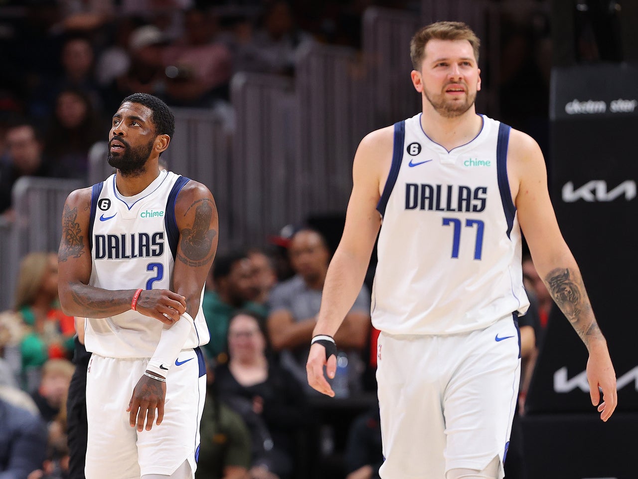 Mavericks won't shut down Luka Doncic, Kyrie Irving to help NBA