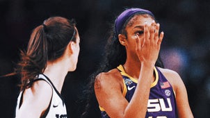 WOMEN'S COLLEGE BASKETBALL Trending Image: Iowa's Caitlin Clark: LSU's Angel Reese 'should never be criticized' for gesture