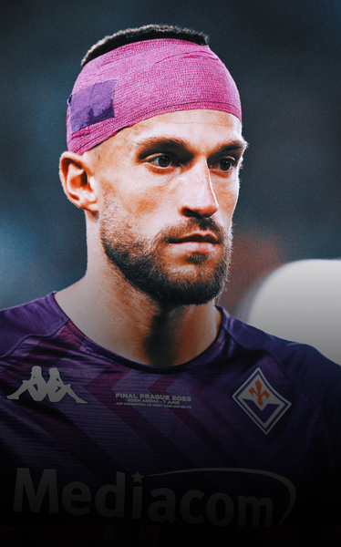 Fiorentina captain left bleeding from head by objects thrown by West Ham fans during final